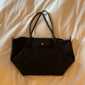 Gently used large black Longchamp tote